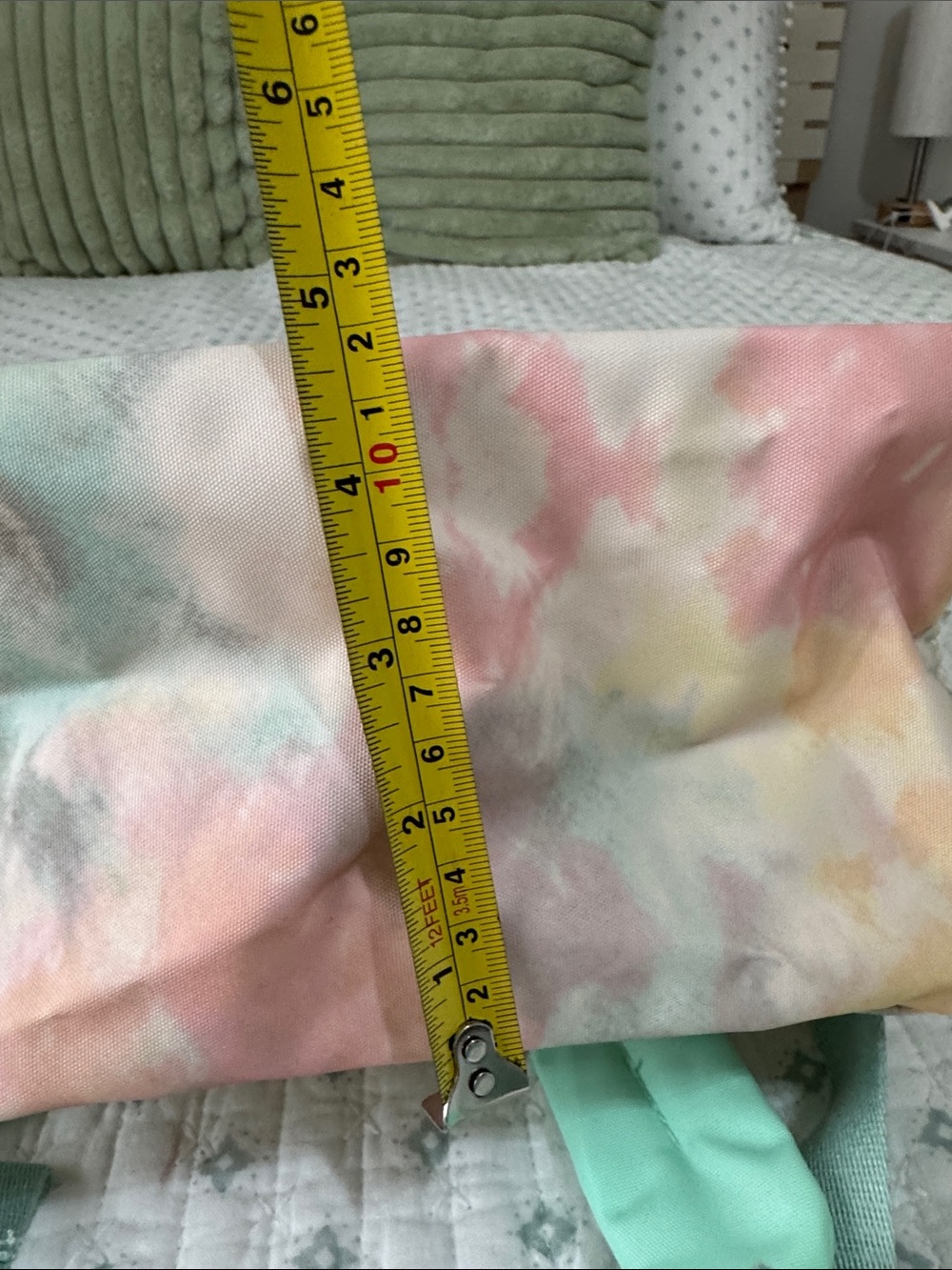 Pura Vida Pastel Tie-Dye mini Backpack in Yellow, Pink & Mint - Picture 5 of 7
